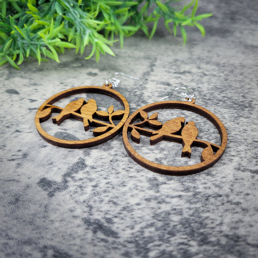 Love Bird Dangle Earrings – Birch Wood Romantic Jewelry