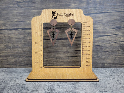 Bat Dangle Earrings — Black Acrylic Halloween Jewelry