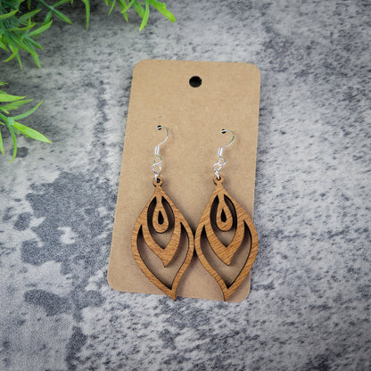 Flame Dangle Earrings – Birch Wood Fiery Boho Jewelry